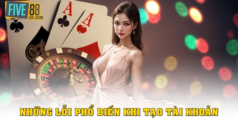 Những lỗi phổ biến khi tạo tài khoản nhà cái